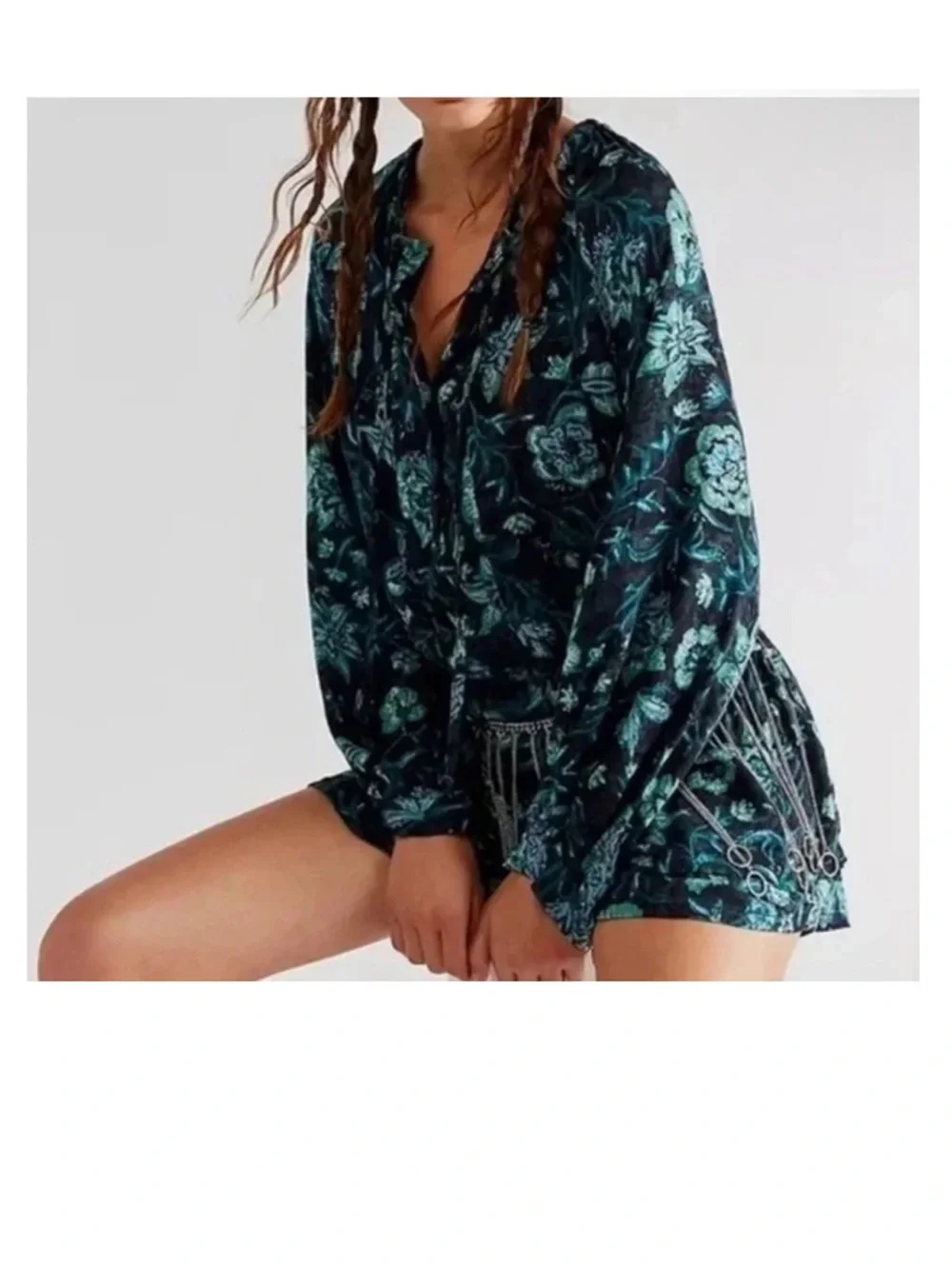 Free people dance till dawn floral romper - Picture 2 of 4